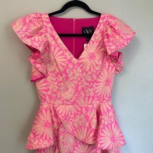 NWT Anthropologie Black Halo Eve Pink Dress